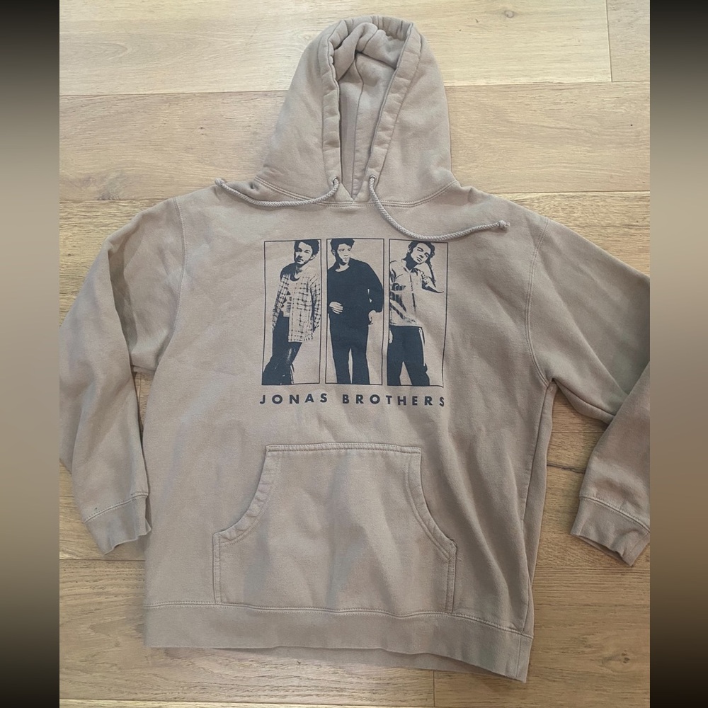 Jonas Brothers Tour Brown Hoodie size L GUC*